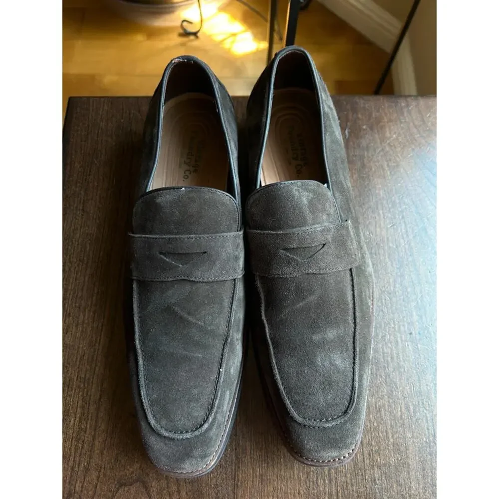 Vintage Foundry Co. Men's 10.5 Davis Loafers brown suede leather